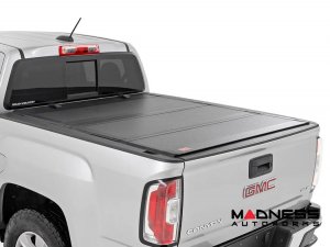 GMC Canyon Bed Cover - Tri-Fold - Flip Up - Hard Cover - 6' Bed GMC Canyon Bed Cover - Tri-Fold - Flip Up - Hard Cover - 6' Bed